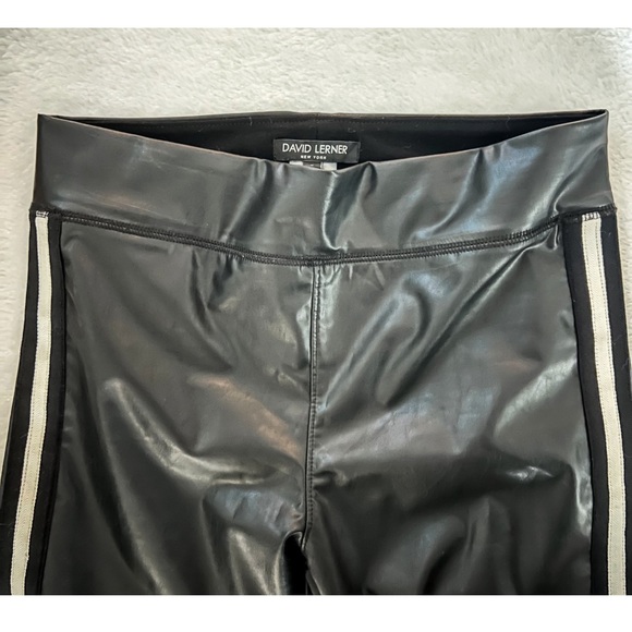 David Lerner Faux Leather Pants - Large - High Waisted, Black - Picture 2 of 5